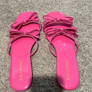 Hot pink sandals